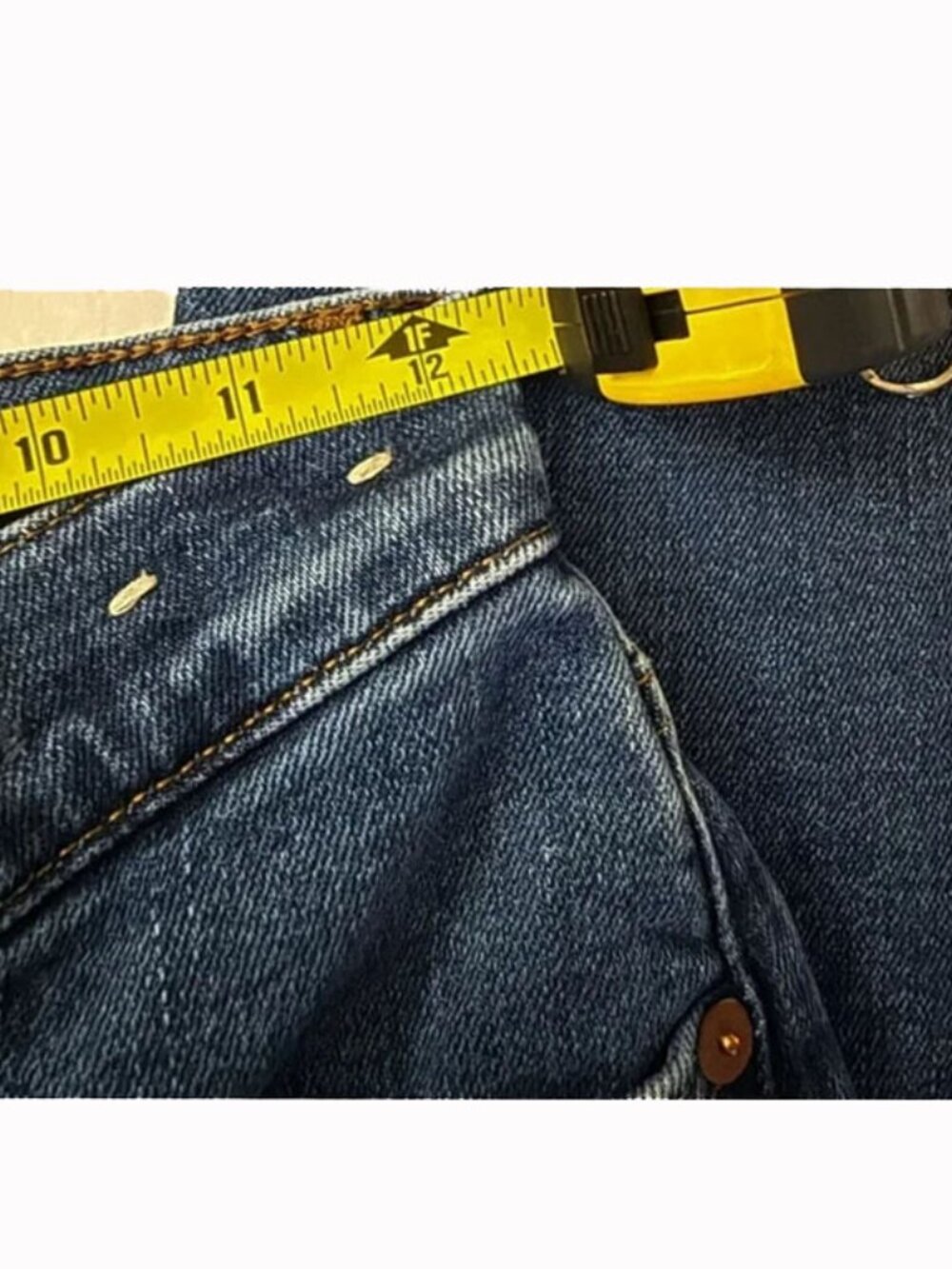 MADEWELL Mid-rise Kick Out Jeans Raw Edges Size 24 Med Blue Rinse - Picture 10 of 10